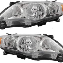 Pair Set Headlights Headlamps w/Chrome Housing Units Replacement for Toyota Corolla 81170-12F10 81130-12F10