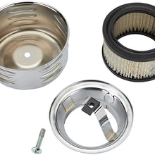 Louvered Style Chrome Air Cleaner, 2-5/8 Inch
