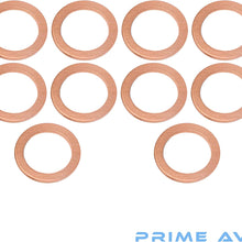 Prime Ave OEM Copper Oil Drain Plug Washer Gaskets Compatible/Replacement for Mercedes Part#: 007603-014106 (Pack of 10)