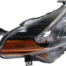 Headlight Assembly Compatible with 2017-2019 Toyota Corolla LED Composite Clear Lens With bulb(s) Pair Driver and Passenger Side