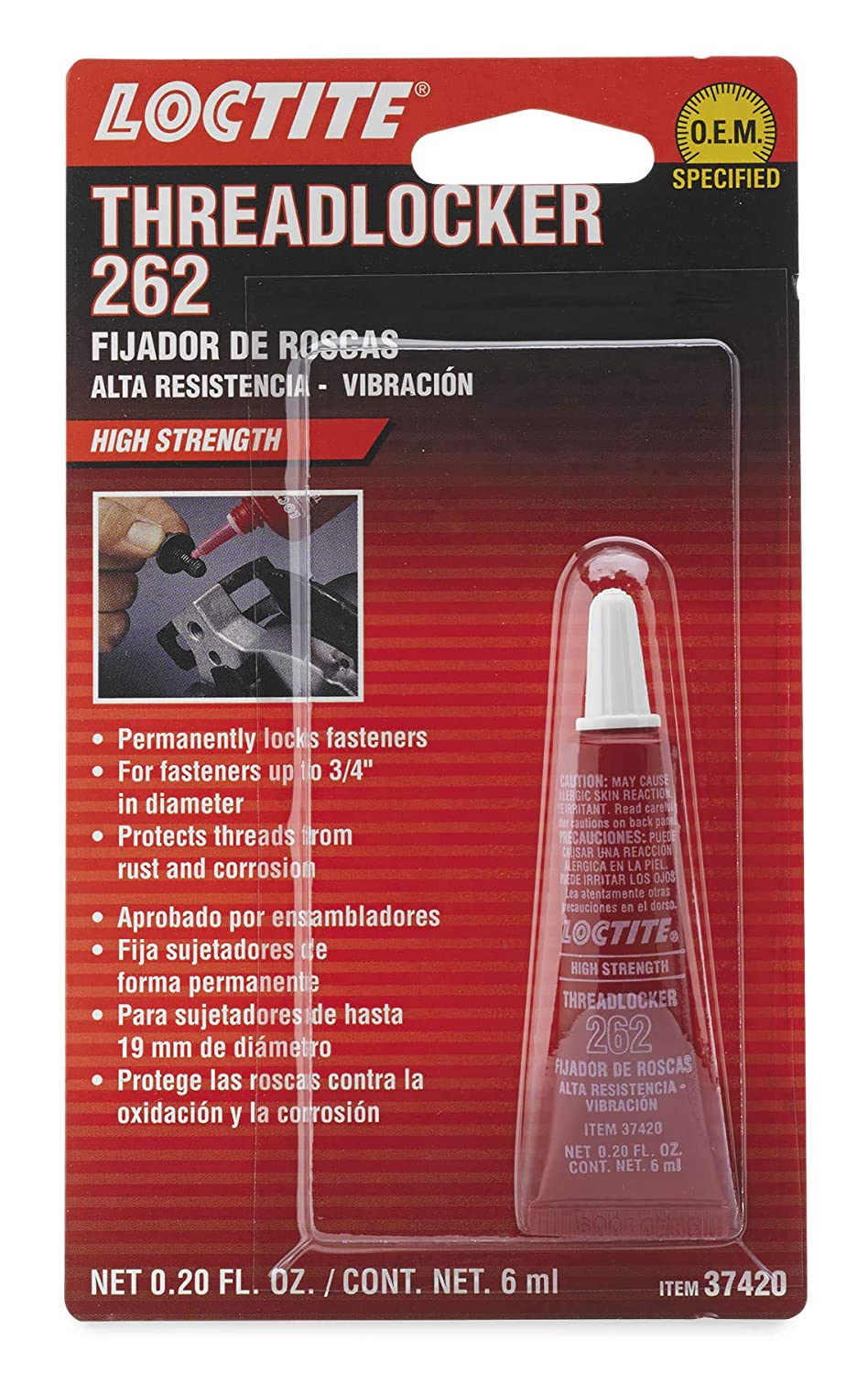 Threadlocker 262 Red 6ml/.20oz