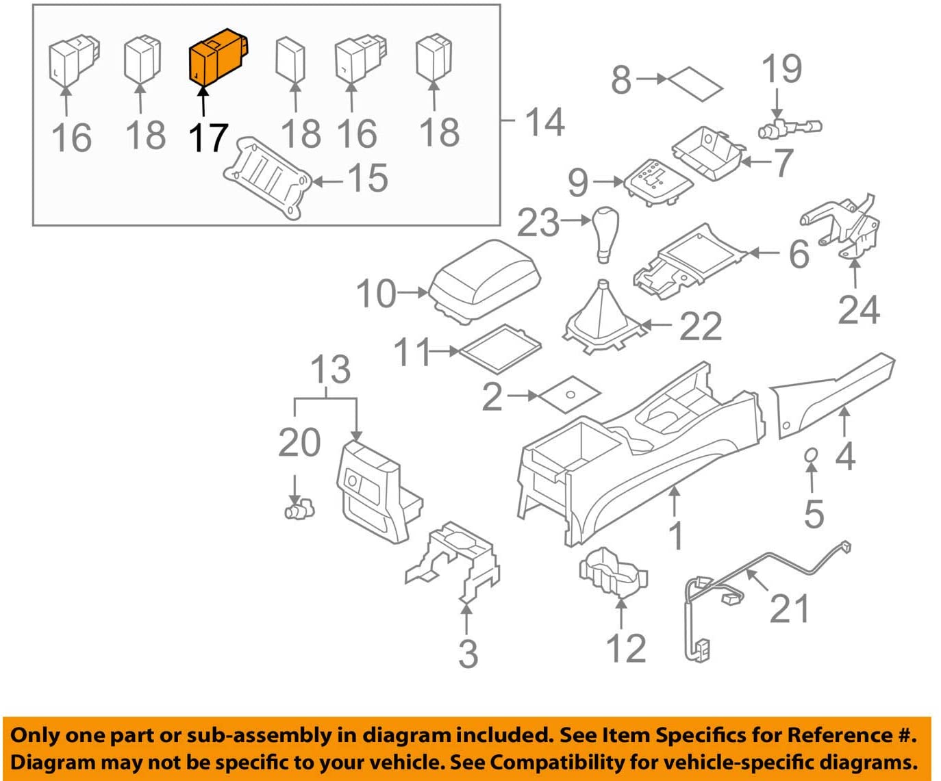 Genuine Hyundai 96120-2B000 Aux and USB Jack Assembly