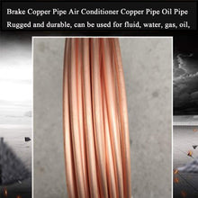 Copper Brake Line Hose Tubing Coil Roll- Fuel Line Tube Coil Transmission Line Tube Oil Brake Hose, Clutch Hose, Brake Copper Pipe with fittings (25 Ft 3/16" + 25 Ft 1/4")
