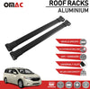 OMAC Roof Rack Cross Bars Luggage Carrier 2 Pcs Fits Nissan Quest 2011-2017 | Aluminum Black Cargo Carrier Rooftop Luggage Crossbars