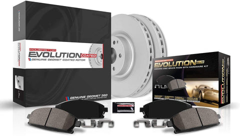 Power Stop CRK2316 Coated Brake Rotor & Ceramic Brake Pads- front