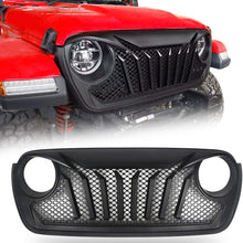 VZ4X4 Front Grill Mesh Grille Guard for 2018 2019 2020 Jeep Wrangler JL - Matte Black