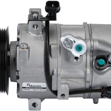 New Mando 10A1544 AC Compressor with Clutch Original Equipment (Pre-filled Oil)