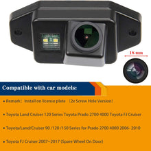 HD 1280x720p Reversing Camera Integrated in Number Plate Light License Rear View Backup Camera Waterproof Night Vision for Toyota Land Cruiser/Prado LC 90 120 150 / Prado/FJ Cruiser