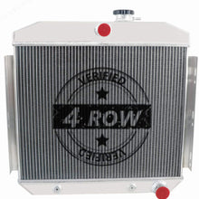 CoolingSky 4 Row All Aluminum Radiator for 1955-57 Chevy Bel Air &Del Ray &Nomad 150 210 Series 6Cyl 8Cyl