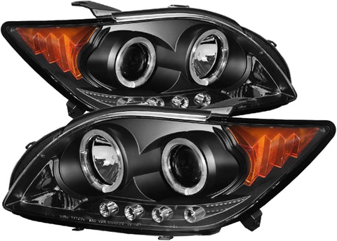 Spyder 5073303 Scion TC 08-10 Projector Headlights - LED Halo -Replaceable LEDs - Black - High H1 (Included) - Low 9006 (Included)