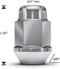 White Knight 1706S-20AM Chrome M12x1.25 Bulge Acorn Lug Nut, 20 Pack