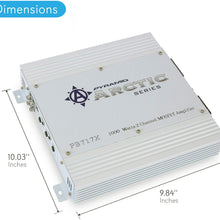 PYRAMID 2 Channel Car Stereo Amplifier - 1000W Dual Channel Bridgeable High Power MOSFET Audio Sound Auto Small Speaker Amp Box w/ Crossover, Variable Gain Control, RCA IN/OUT, LED Indicators - Pyle PB717X