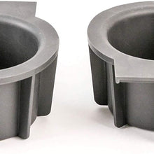 Red Hound Auto 2 Front Center Console Cup Holder Rubber Inserts for 2009-2014 Compatible with Ford F-150 Trucks Without Flow Through Center Console Note - See Photos to Verify Center Console Type