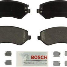 Bosch BE856H Blue Disc Brake Pad Set with Hardware for Select Chrysler Town & Country, Voyager and Dodge Caravan - FRONT