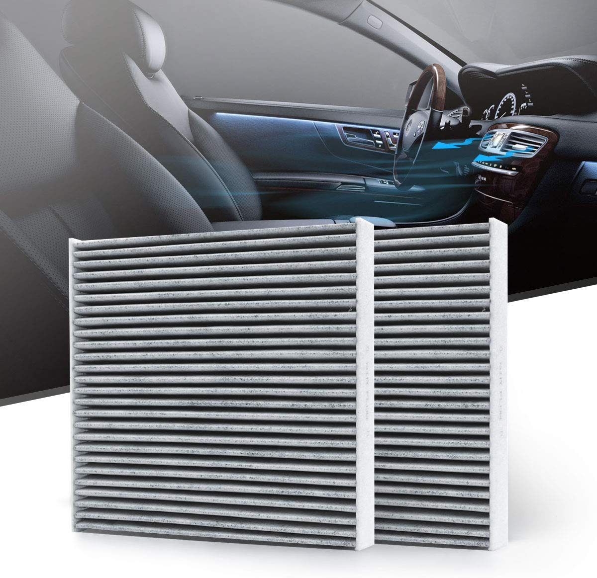 KAFEEK Cabin Air Filter Fits CF10134, 80292-T0G-A01, 80292-SDA-A01, 80292-SDC-A01, 80292-SEC-A01, 80292-SHJ-A41, 80292-SWA-A01, Replacement for Honda & Acura, includes Activated Carbon (2-Pack)