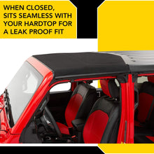 Bestop 5245217 Black Twill Sunrider for Hardtop 2018-Current Jeep Wrangler JK & 2020 Jeep Gladiator