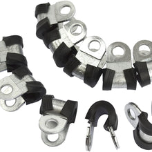 AB Tools Brake Pipe Clips Rubber Lined P Clips 3/16" Lines Pack of 10 FL28