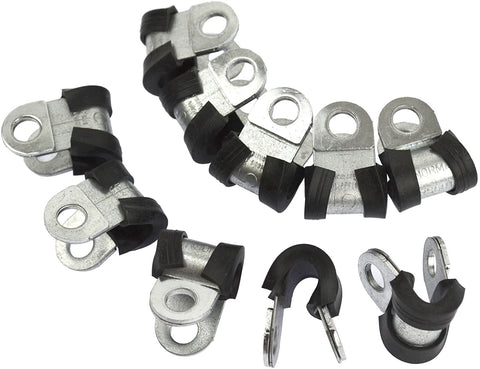 AB Tools Brake Pipe Clips Rubber Lined P Clips 3/16