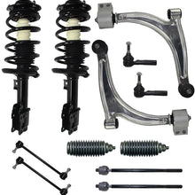 Detroit Axle - Brand New Complete 12-Piece Front Suspension Kit - 2 Front Struts, 2 Lower Control Arm & Ball Joint, All 4 Tie Rod, 2 Sway Bar - Fits Non Turbo Models Only. 11.8 Inch Center to Center