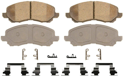 Wagner ThermoQuiet QC866 Ceramic Disc Pad Set With Installation Hardware, Front