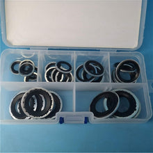 Iinger Air Conditioner Pump Washer 30Pcs A/C Compressor Sealing Gasket Washer Set O Ring Assortment Repair Tool (Color : Black)
