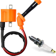 Qnbes Ignition Coil Spark Plug Fit for Suzuki LTZ400 Quadsport 2003-2013, Replace 33410-09F00 33410-26GA0 (Fit for Suzuki LTZ400)