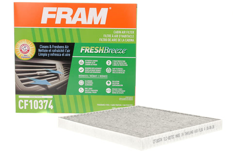 Fram Fresh Breeze - Filtro de aire para cabina Arm & Hammer Baking Soda, CF10374 para vehículos Dodge/Toyota