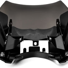 Krator Black & Smoke Tall Fairing Windshield Club Style Kit for 2000-2003 Harley-Davidson Dyna Super Glide T-Sport FXDXT - Modification Required