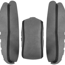 Autogood Center Console Armrest Pad Covers-Car Arm Rest Seat Box Leather Protector Fit for Honda Civic 2016-2020(Black with Black Line)
