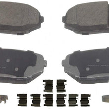 Wagner ThermoQuiet QC1258 Ceramic Disc Pad Set With Installation Hardware, Front