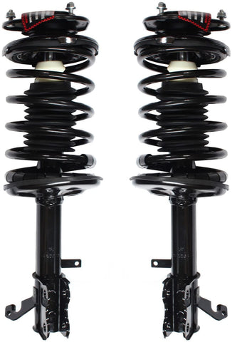 WIN-2X New 2pcs Front Right+Left Quick Complete Suspension Strut Shock Coil Springs Assembly Kit Fit 93-02 Corolla Sedan 93-97 Geo Prizm 98-02 Chevy Prizm