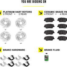 Fit 2006-2010 Lexus IS250 HartBrakes Full Kit Brake Rotors Kit+Ceramic Brake Pads