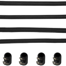 48" Black Stainless Steel Radiator Hose & 44" Heater Hose Kit Universal SS