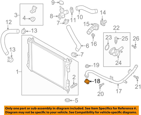 Hyundai 25452-2B000, Engine Coolant Pipe Gasket