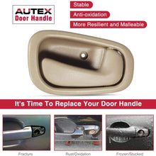 AUTEX Door Handle 4pcs Interior Front Rear Left Right Driver Passenger Side Compatible with Toyota Corolla 1998 1999 2000 2001 2002 Beige Door Handle 79501 79500 80889 80890