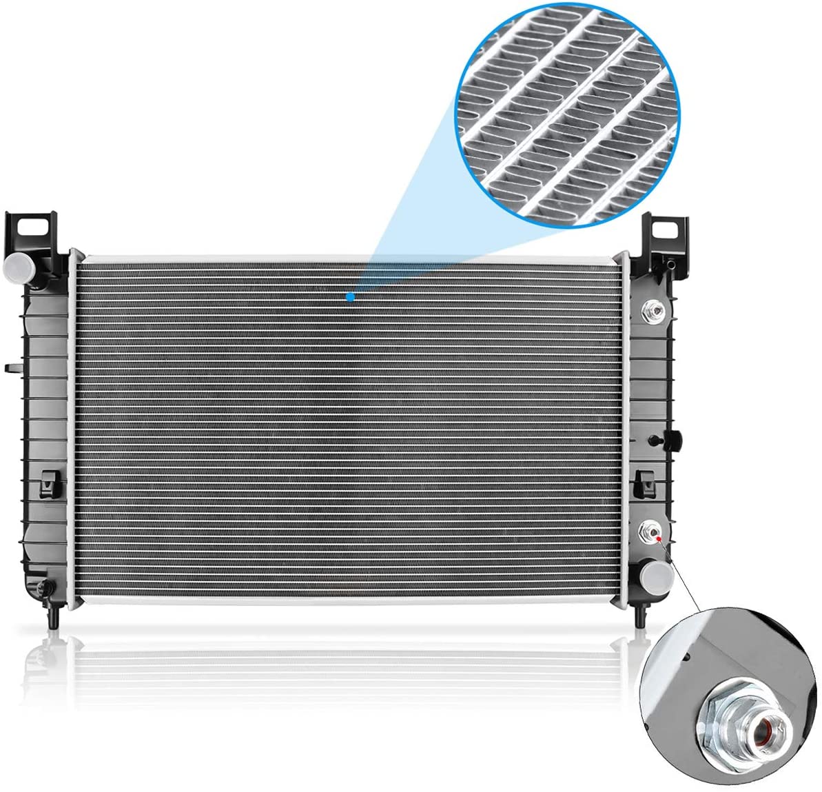 28inch Radiator Compatible with 2003-2005 Cadillac Escalade & Chevrolet Sonora/Suburban 1500/ Tahoe & V8 5.3L, 1999-2004 Chevrolet Silverado & GMC Sierra 1500, 2000-2006 GMC Yukon/Yukon XL 1500