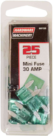 Hardware Machinery 25 Piece Mini Fuse Set- 30 AMP