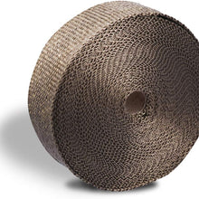 JUSTTOP 2" x 50' Titanium Universal Exhaust Heat Insulation Tape with Stainless Steel Locking Tape for Motorcycle and Car Heat Insulation Tape