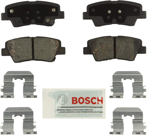 Bosch BE1313H Blue Disc Brake Pad Set with Hardware for Select Hyundai Sonata and Kia Amanti, Soul - REAR