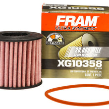 FRAM Filtro de aceite de repuesto ultra sintético para automóviles, diseñado para cambios de aceite sintético que duran hasta 20 K millas, XG10358 (paquete de 1)