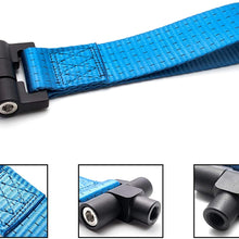 Xotic Tech JDM Track Racing Style Tow Hook Adapter w/Blue Strap Holder Kit for Nissan 370Z GT-R R35 Juke,Fits Infiniti G37/Q60 FX35 FX45 FX50 QX70