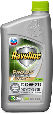 HAVOLINE 223501727 0W-20 ProDS Full Synthetic Motor Oil - 1 qt. (Pack - 6)