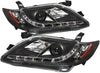 Spyder Auto PRO-YD-TCAM07-DRL-BK Toyota Camry Black DRL LED Projector Headlight (Black)