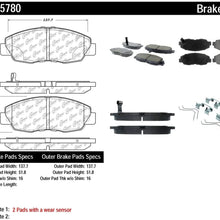 Centric FRONT and REAR Ceramic Disc Brake Pads 2 Complete Sets Fits Honda Civic EX 2012