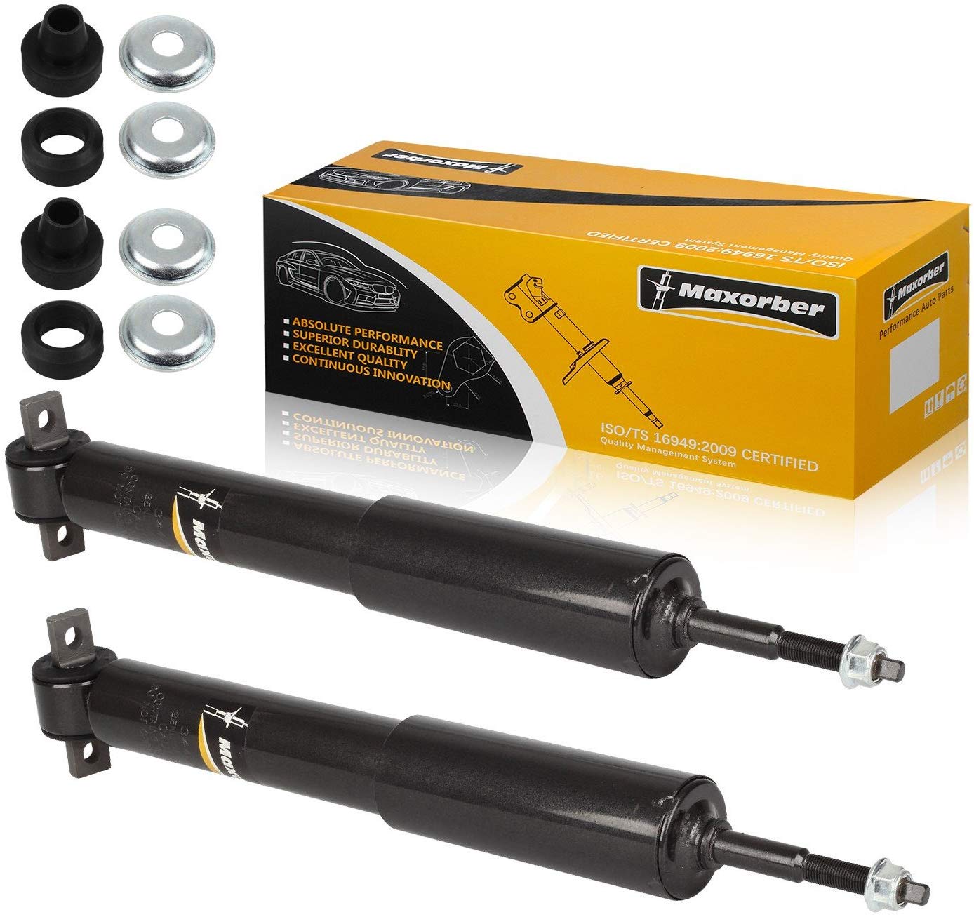 Maxorber Front Left Right Shocks Struts Absorber Compatible with Ford F-150 Expedition,Lincoln Navigator 97-04 Replacement for Ford F-250 1997-1999 RWD Shocks Absorber 344367