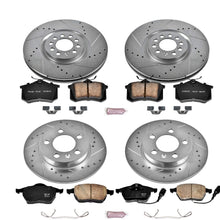 Power Stop K2795 Front & Rear Brake Kit with Drilled/Slotted Brake Rotors and Z23 Evolution Ceramic Brake Pads