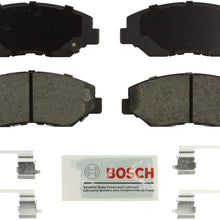 Bosch BE914H Blue Disc Brake Pad Set with Hardware for Select Acura ILX and Honda Accord, Civic, CR-V, Element, and Fit Vehicles - FRONT