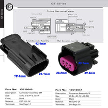 Aptiv Delphi 3-Pin GT 150 Series Sealed Connector Set with 20 22 GA, up to 15 Amps