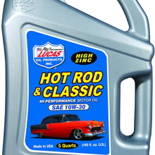 Lucas Oil Hot Rod and Classic Car 10W30 Motor Oil 5 qt Case Of 3 P/N 10679-3