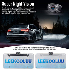 LeeKooLuu HD 1080P Wireless Backup Camera Monitor Kit Digital Signals Two Video Channels Driving Hitch Rear/Front View Observation System for Trucks,Campers,Van,Cars Night Vision DIY Guide Lines